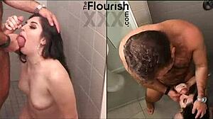 Afrikanske svarte skjønnheter nyter sex utendørs på badet