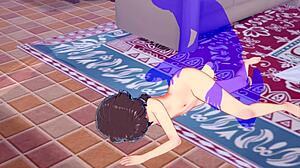 Fata japoneză Megumin de la Konosuba este futută și acoperită cu spermă în acest videoclip Hentai
